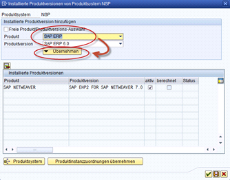 SAP SMSY Installierte Produktsysteme
