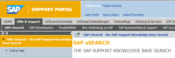 SAP Support Portal