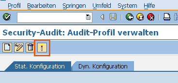 Abbildung 6: Aktivierung des SAP Security Audit Log