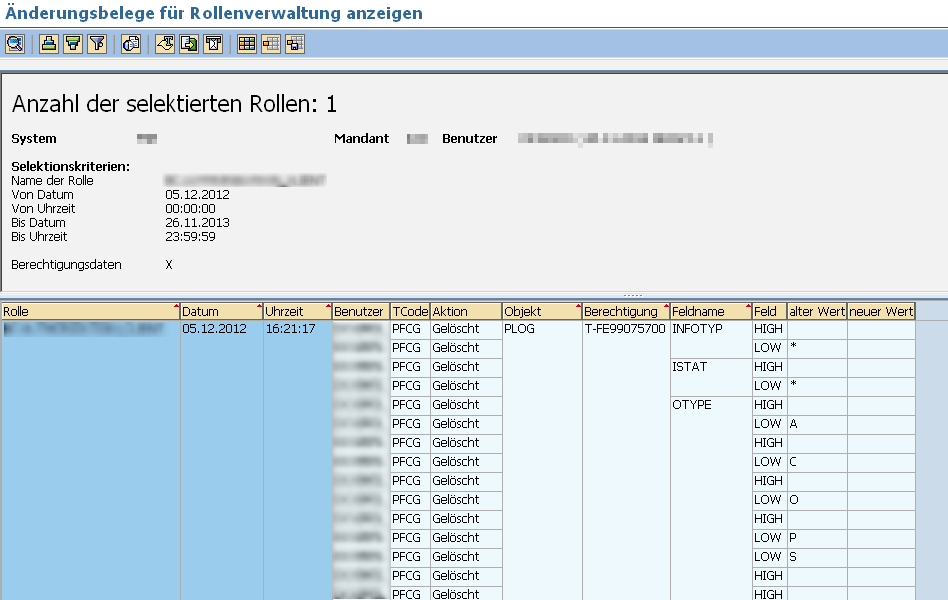 Rollenänderungen auf der Spur mit den SAP Transaktion SQVI und PFCG