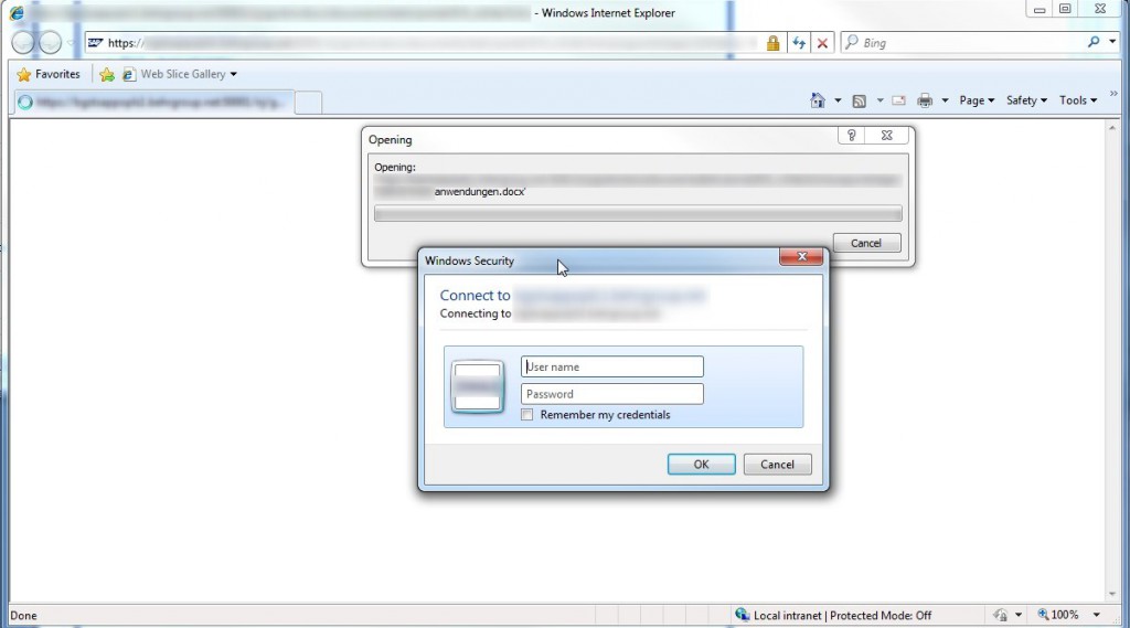Erneute Authentifizierungsaufforderung bei MS Office-Dateien