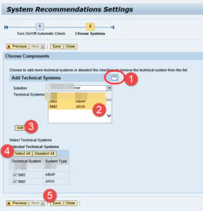 Solution Manager System Recommendations