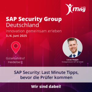 Treffen Sie uns auf der SAP Security Group