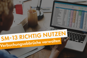 SM-13 richtig nutzen Verbuchungsabbrüche verwalten